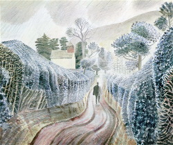 dappledwithshadow:Wet AfternoonEric Ravilious