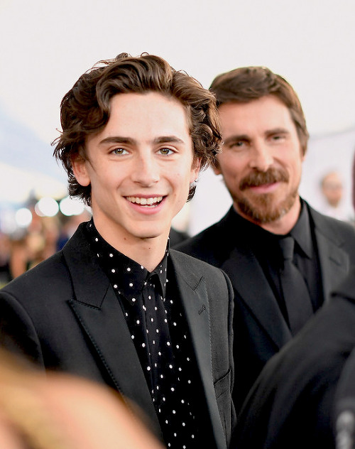1.27.19 - Timothée Chalamet and Christian Bale attend the 25th Annual Screen Actors’ Guild Awards at