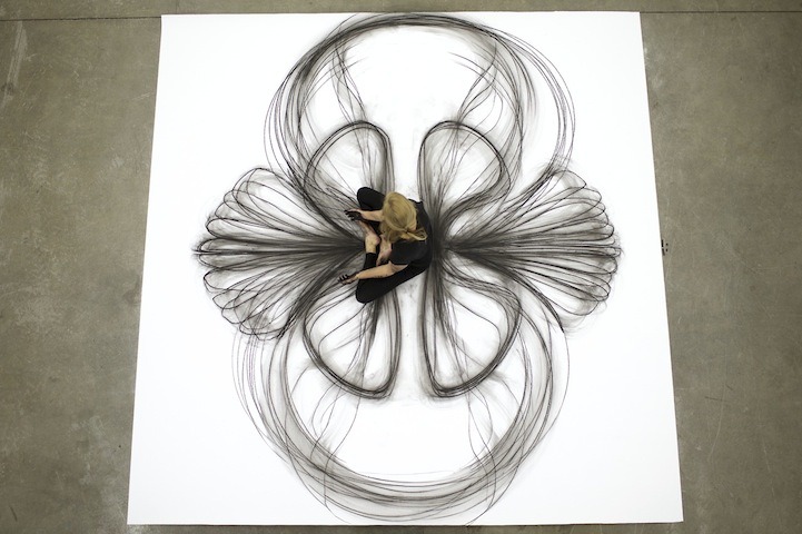 mymodernmet:  The Value of a Line by Heather Hansen Performance art involving dance-like