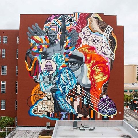 Tristan Eaton in West Palm Beach @tristaneaton  #streetart #graffiti #art #urban #urbanart #museum #