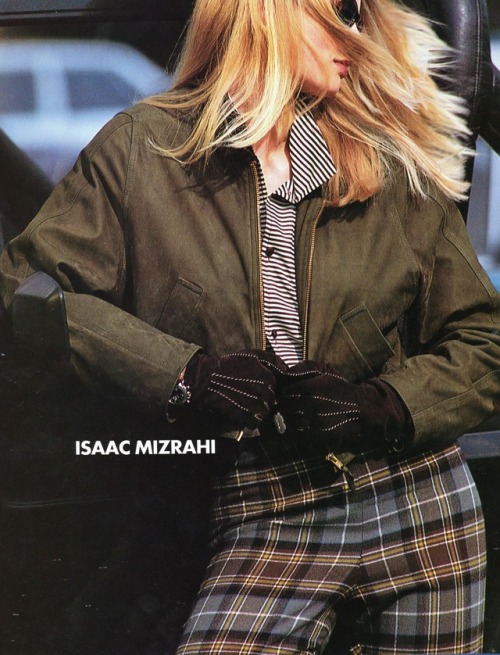 barbiescanner: Elle editorial shot by Gilles Bensimon 1989Model in Isaac Mizrahi