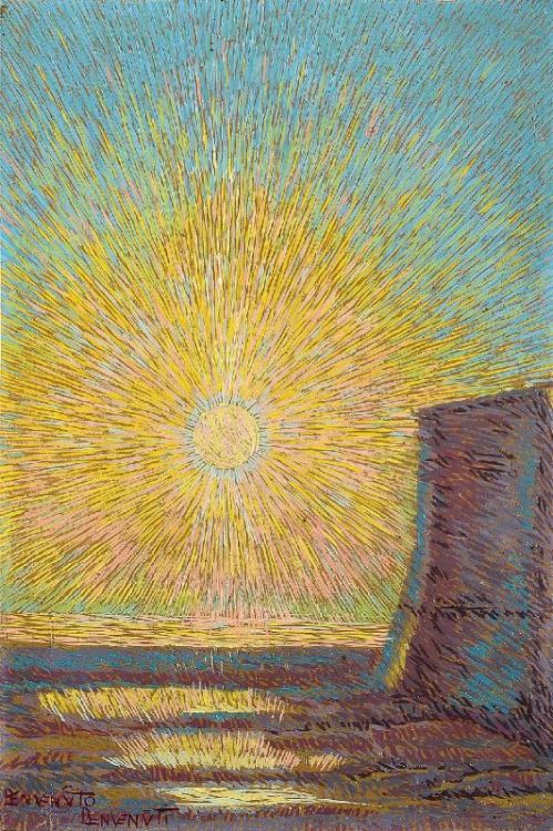 thunderstruck9:Benvenuto Benvenuti (Italian, 1881-1959), Tramonto [Sunset]. Oil on canvas, 28 x 18.7