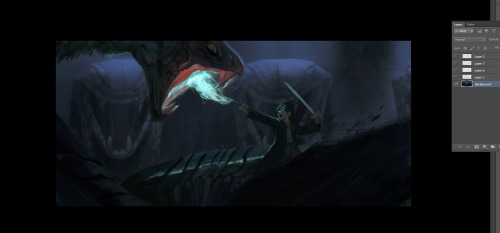 harry potter facing the basilisk, the jpg saved alot darker…to bad it looks alot better on my