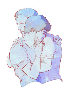 spielzeugkaiser:I’ll never stop drawing them hugging, snuggling, kissing (…). Let them be gentle with each other.