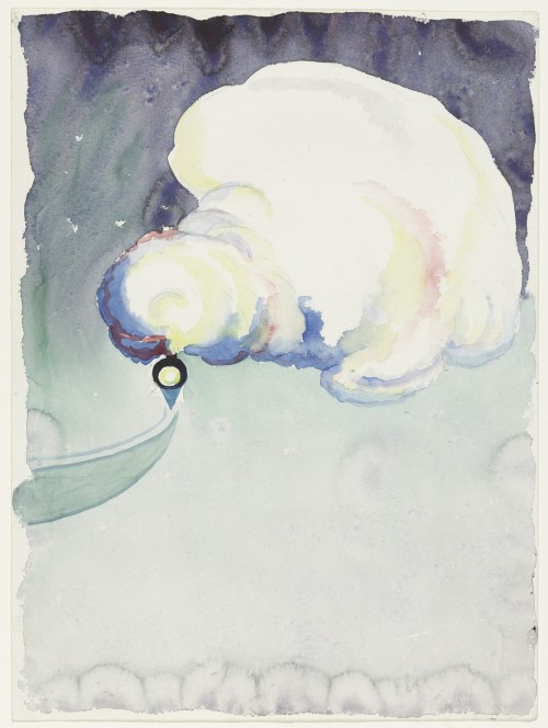 Train at Night in the Desert, Georgia O'Keeffe, 1916, MoMA: Drawings and PrintsAcquired with matchin