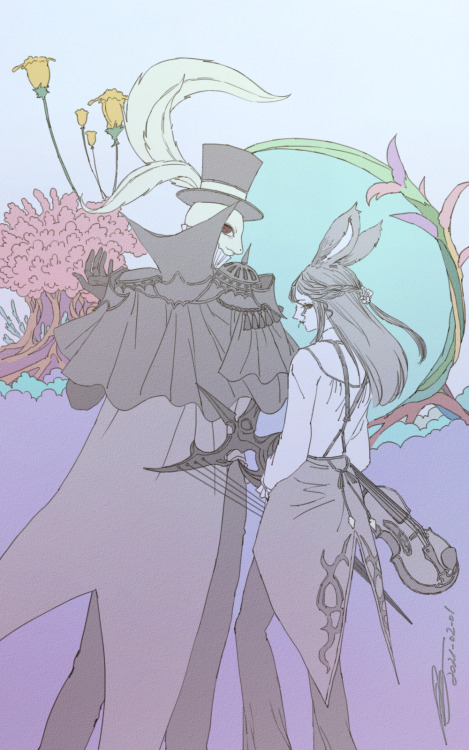 Recently, I just want to draw him and my WoL ( *`꒳´ * ) ♡The only two NPCs in FFXIV that I am so fon