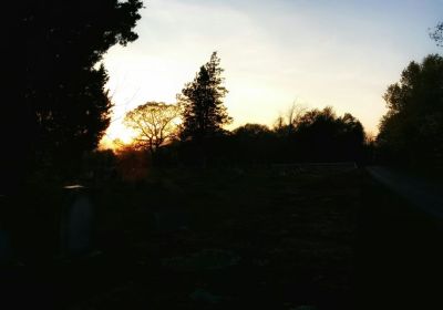 Sunset at the cemetery wall. Sunset at Temple United Methodist Church by Jim Jannotti on EyeEm