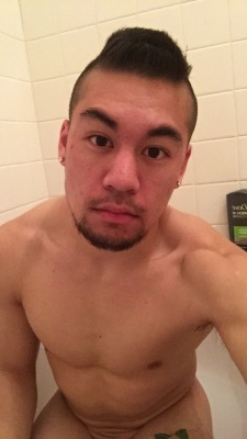 hispasian101:  Here is the bathroom selfie for the anon that asked. I’m tired and look like shit  Still looking hot. Yum yum