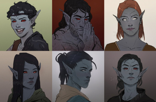 domirine:a bunch of icons i did for @thedragonaspect ! look at these dunmer charas!!