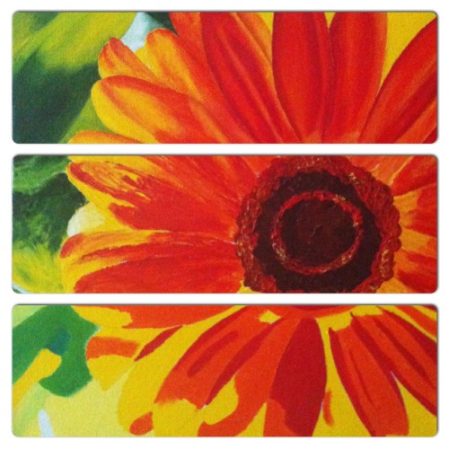 These three paintings come from a university project back in 2004.  We were asked to create 4 painti