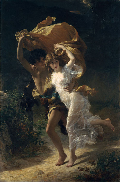artfoli: Springtime, 1873, and The Storm, 1880, by Pierre Auguste Cot (1837-1883)