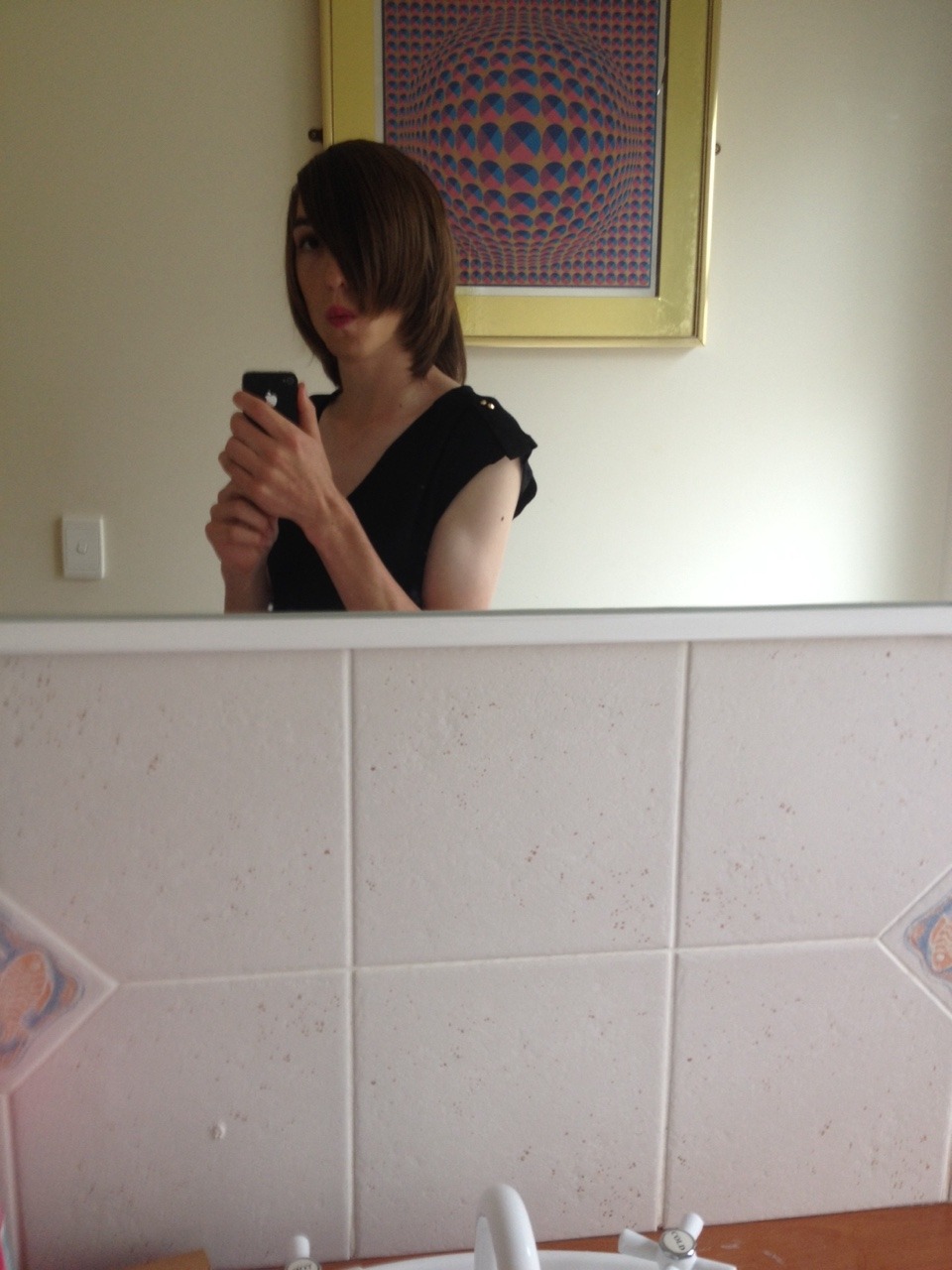 toyingwithcorsets:  Tried makeup on again; I’ve never felt so content with myself!
