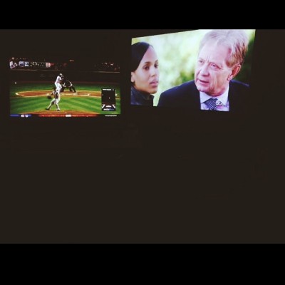 Multitasking….. #Playoffs #Scandal