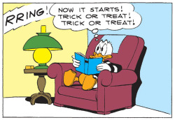 adventurelandia:“Now it starts! Trick or Treat!”Walt Disney’s Donald Duck in Trick or Treat (1952) by Carl Barks