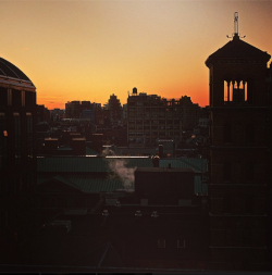 citylandscapes:Sunset over The Belfry, NYCSource: