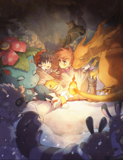 pictolita:Campfire, Summer 2011:: fixing old art for AX 2