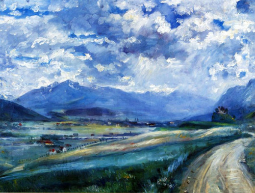 lovis-corinth: Inn Valley Landscape, 1910, Lovis Corinth