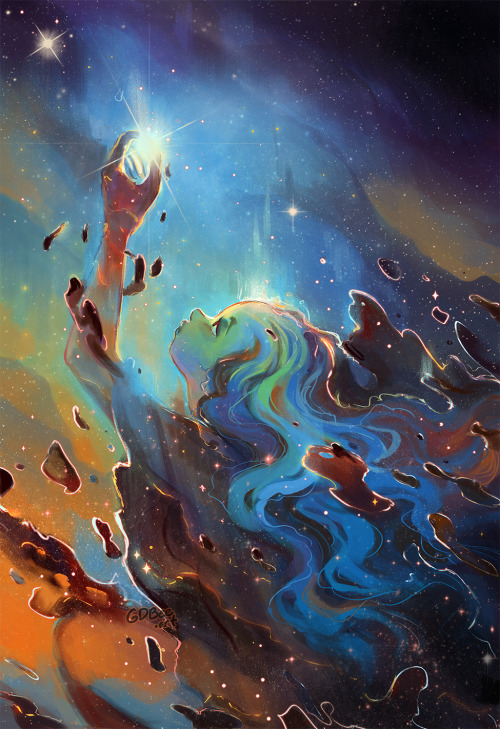 prinnay:  GraspInspired by the Pillars of Creation star cluster