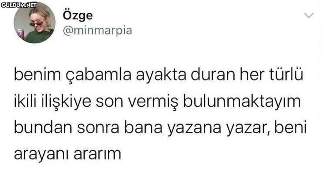 Özge @minmarpia benim...