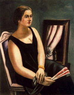 kundst:  Max Beckmann (Ger. 1884-1950) Portrait Of Minna Beckmann-Tube (1924)