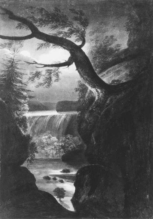 met-american-painting:Niagara Falls—Canadian Side by Moonlight by Pavel Petrovich Svinin, American P