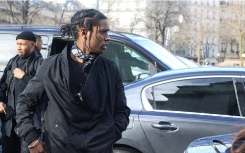 asapworldwide:Rocky spotted in Paris for Fashion Week.