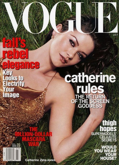 US Vogue magazine - August 2000 - Carmen Kass cover