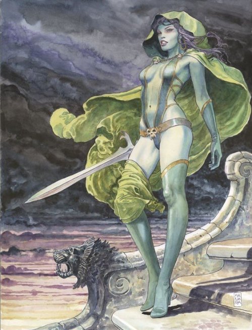 comicartistevolution:  Avert your eyes! it’s Milo Manara. 