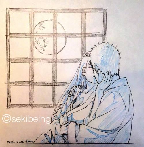 sekibeing:圣诞节都深夜了，不飙车还能干嘛。但我是个安全驾驶的好司机。 #naruto  #naruhina