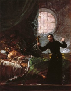 artist-goya:  St. Francis Borgia Helping a Dying Impenitent, Francisco GoyaMedium: oil,canvas