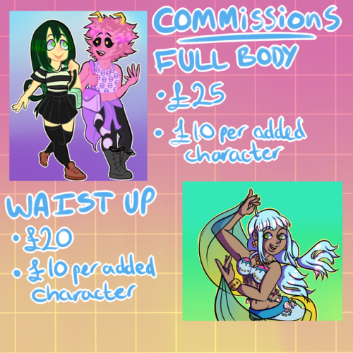 octo-babe: Digital Commissions are officially open again!I only accept paypal! Please reblog if