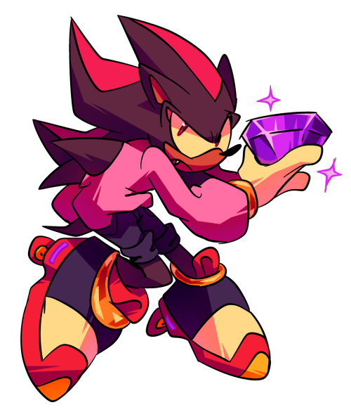 dizzpacito: WOOHOO shadow collab with my good bud @nb-sonic !!!!!  I did the lines and they did the (RLY DAMN GORGEOUS) colours :3c 