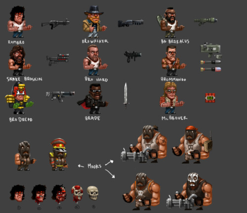 mechamelissa:  Broforce: A video game that lets you play as 80s and 90s action heroes!   80’s and 90’s Action Heroes = THE BEST FUCKING ERA EVER!!!