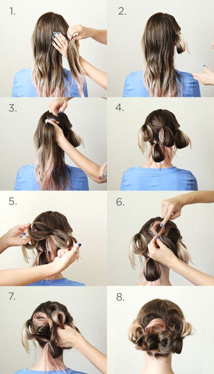 Quick and easy loopy updo.