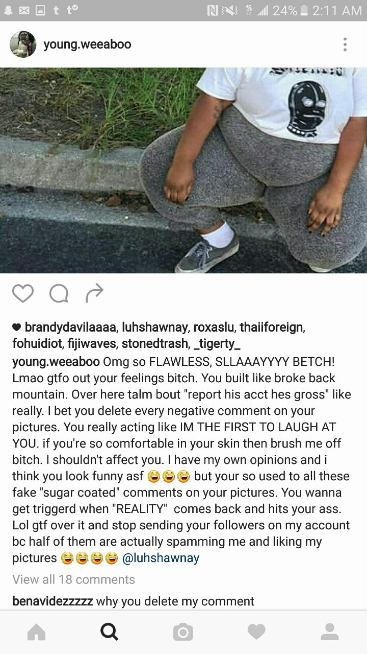 afatblackfairy:  Can y'all report this cockroach ass head ass kodak looking musty