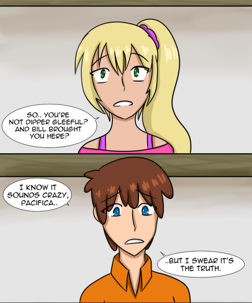 scarletmarionette:  Next page! I didn’t think it would be a good good idea to have Dipper reexplain everything that happened in the comic already. 