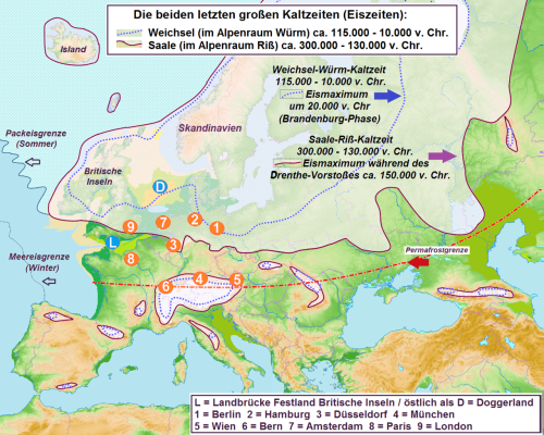 SaalienThe Saalien, also known as the Saale glaciation was one of the three largest glaciations that