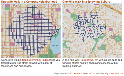 mapsontheweb:What is less than 1 mile away in a city vs. a suburb?disinformationtheory:And a comment