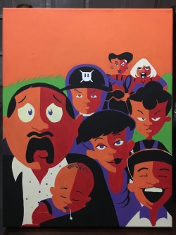 louisiana-beedy:  14&quot; x 18&quot; Acrylic Painting On A Stretch Canvas by Louisiana Beedy  “Bebe’s Kids” 