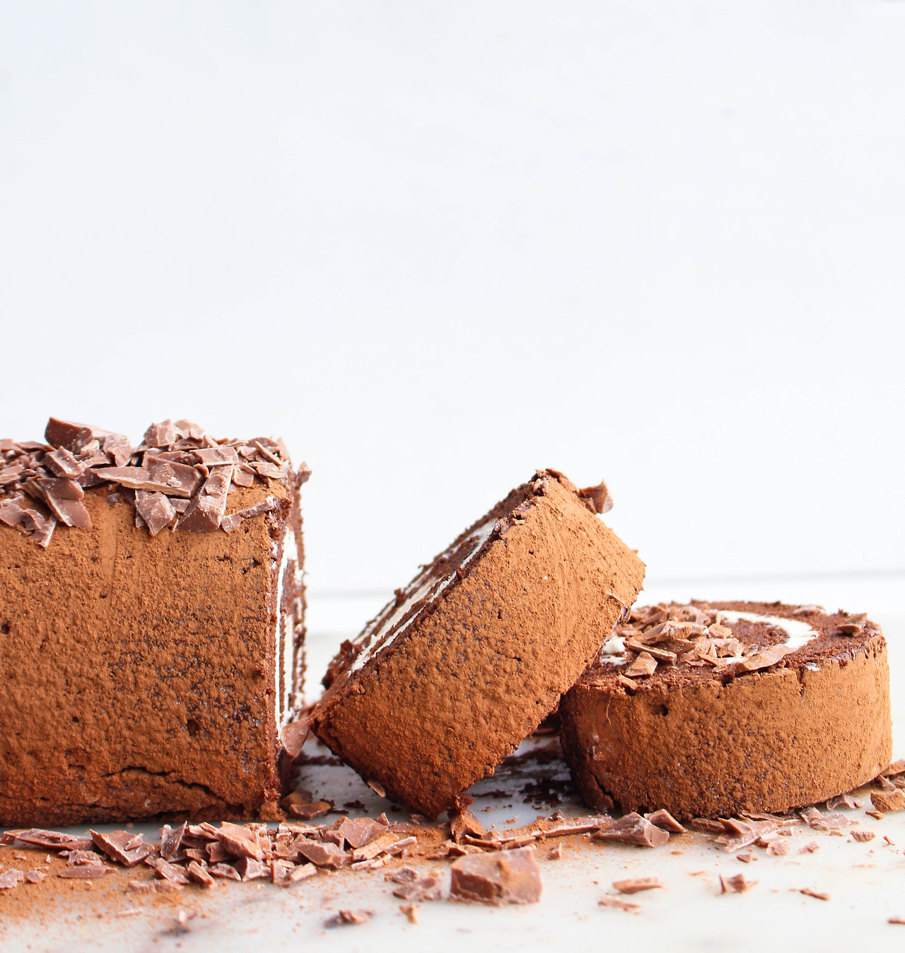 sweetoothgirl:  Chocolate Roll Cake with Marshmallow Fluff Filling  