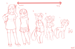 Redivdrip:  I Wanted To Do One Of Those Pony To Human Charts….  She Starts Out