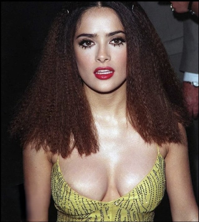 Salma Hayel attends 'Studio 54' Premiere. Aug 24, 1998