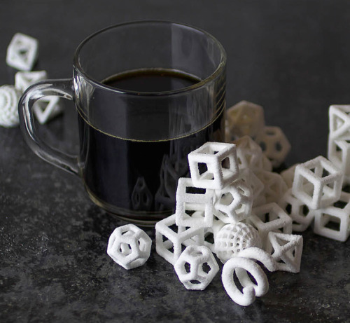 skysquids:mayahan:3D Printed Sugarthis is my coffee.  i need this to happen in my life.