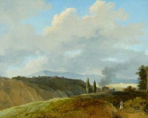 Pierre Henri de Valenciennes - Landscape with a Man Frightened by a Snake. 1817. Oil on canvas.