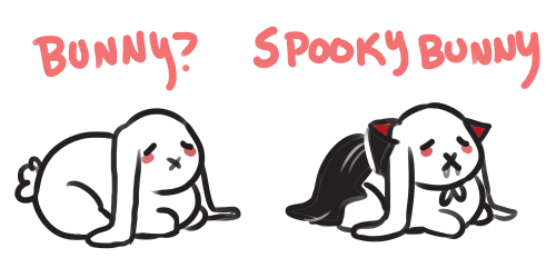 linuxthegeek:  gothiccharmschool:  nikaalexandra:  mm, my favorite season: spooky  SPOOKY BUNNY. Clovis Devilbunny approves.   @hannala