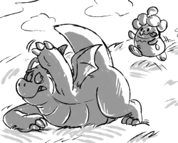 /vp/ request: a scared Dragonite crawling