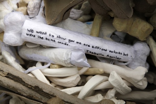 obitoftheday:  love-scapes:  ianbrooks:  One Million Bones DC Led by artist Naomi Natale as part of the One Million Bones Project, this mass grave assembled at the National Mall in Washington, DC is composed of bones made of paper and plaster, but symboli