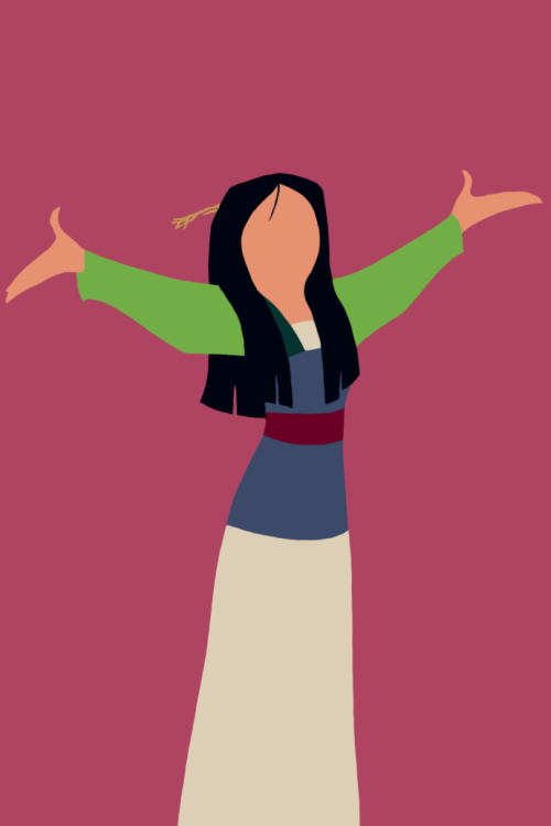 Minimalist Phone Backgrounds❧Mulan, the girl who saved all of China