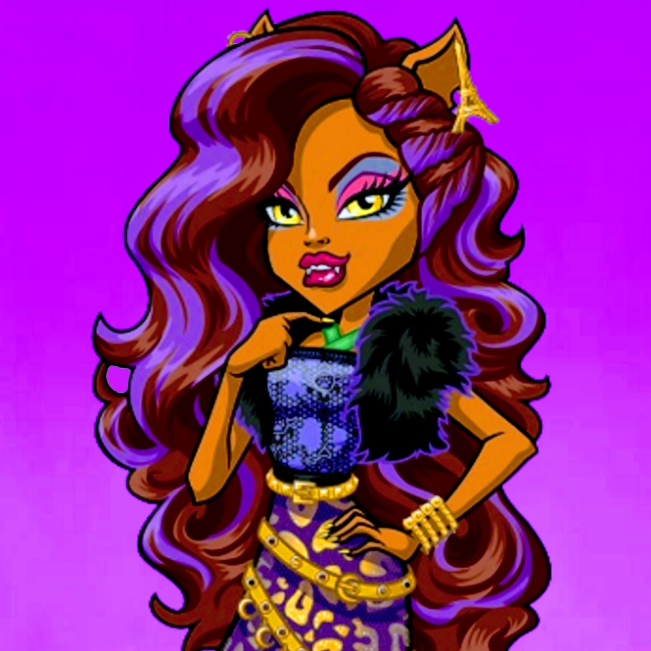 Monster High Icons (Close-up)Like and/or reblog if you save/use #monster high #scaris: city of frights #clawdeen wolf#frankie stein#draculaura#sparkly#glitter#close-up#icons#square icons #icons by me