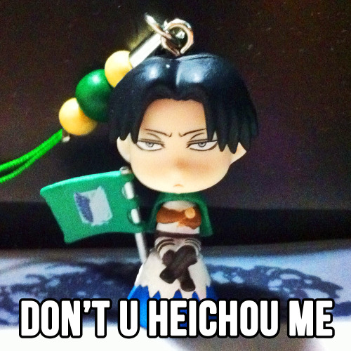  hottitandate replied to your post: Me: BUT HEICHOU I’M TIRED I DON’T WANN…  Oh god, I need a motivational Heichou keychain too |D  Absolutely inspiring